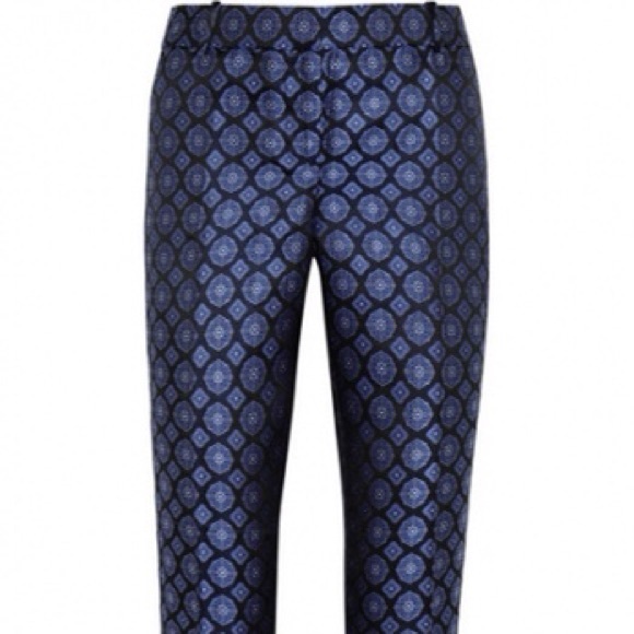 NWT J. Crew Cafe Capri silk jacquard pants size 00 - Picture 2 of 5